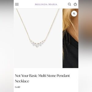 Melinda Maria Not Your Basic Multi Stone Pendant Necklace